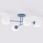 Lampa sufitowa ROMA 4 DUSTY BLUE OPAL 1845/4 EMIBIG