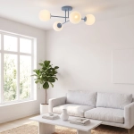 Lampa sufitowa ROMA 4 DUSTY BLUE OPAL 1845/4 EMIBIG