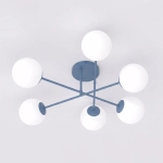 Lampa sufitowa ROMA 6 DUSTY BLUE OPAL 1845/6 EMIBIG