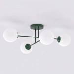 Lampa sufitowa ROMA 4 OLIVE GREEN OPAL 1847/4 EMIBIG