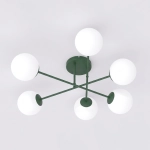 Lampa sufitowa ROMA 6 OLIVE GREEN OPAL 1847/6 EMIBIG