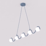Lampa wisząca SINUS 5 DUSTY BLUE 1848/5 EMIBIG