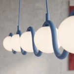 Lampa wisząca SINUS 5 DUSTY BLUE 1848/5 EMIBIG