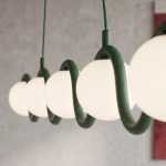 Lampa wisząca SINUS 5 OLIVE GREEN 1850/5 EMIBIG