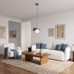Lampa wisząca FLORA 1 DUSTY BLUE 1866/1 EMIBIG