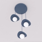 Lampa wisząca FLORA 3 DUSTY BLUE 1866/3 EMIBIG