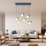 Lampa wisząca FLORA 6 DUSTY BLUE 1866/6 EMIBIG