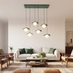Lampa wisząca FLORA 6 OLIVE GREEN 1867/6 EMIBIG