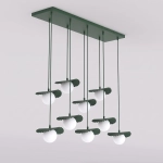 Lampa wisząca FLORA 9 OLIVE GREEN 1867/9 EMIBIG