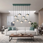 Lampa wisząca FLORA 9 OLIVE GREEN 1867/9 EMIBIG