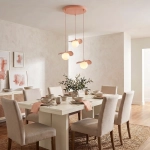 Lampa wisząca FLORA 3 CORAL 1868/3 EMIBIG