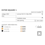 Oprawa podstropowa ESTER SQUARE 1 AZ4410 AZZARDO