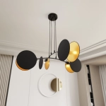 Lampa wisząca MOTIF 4 BLACK/GOLD 1325/4 EMIBIG Lighting