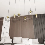Lampa wisząca VANDER 6 BL GOLD 1364/6 EMIBIG Lighting