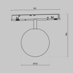 Lampa szynowa Luna Exility 3000K 5W 360° TR038-2-5W3K-1 Maytoni - zdjęcie dodatkowe 4