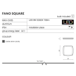 Plafon Fano Square (dark grey) AZ2186 IP54 AZZARDO