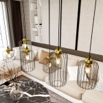 Lampa wisząca VANDER 6 BL GOLD 1364/6 EMIBIG Lighting