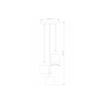 Elmo - lampa wisząca 3 płomienna złoty 338803-36 Reality