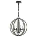 Lampa wisząca Allier – 4 źródła światła – Postarzane drewno dębowe / Antyczne kute żelazo FE-ALLIER-4P-WW Elstead Lighting