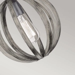 Mała lampa wisząca Allier – 1 źródło światła – Postarzane drewno dębowe / Antyczne kute żelazo FE-ALLIER-P-WW Elstead Lighting