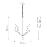 Żyrandol Annie – 4 źródła światła – Teksturowana biel FE-ANNIE4-PSW Elstead Lighting