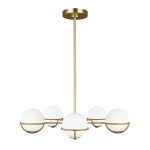 Żyrandol Apollo – 5 źródeł światła – Oksydowany mosiądz FE-APOLLO5-BB Elstead Lighting