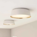 Plafon Asher – 3 źródła światła – Matowa biel / Złoty FE-ASHER-3F-WHT Elstead Lighting