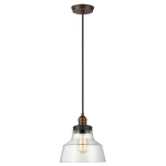 Lampa wisząca Baskin – 1 źródło światła – Stary mosiądz/ Stary cynk FE-BASKIN-P-A-BR Elstead Lighting