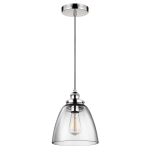 kinkiecik.pl Lampa wisząca Baskin – 1 źródło światła – Polerowany nikiel FE-BASKIN-P-B-PN Elstead Lighting