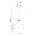 Lampa wisząca Baskin – 1 źródło światła – Polerowany nikiel FE-BASKIN-P-B-PN Elstead Lighting