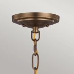 Mała lampa wisząca Cadence – 1 źródło światła -Ciemny antyczny mosiądz/ Matowa czerń FE-CADENCE-1P-MB Elstead Lighting