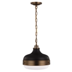 kinkiecik.pl Lampa wisząca Cadence – 2 źródła światła – Ciemny antyczny mosiądz/ Matowa czerń FE-CADENCE-2P-MB Elstead L