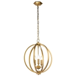 Średnia lampa wisząca Corinne – 3 źródła światła – Oksydowany mosiądz FE-CORINNE-3P-M-BB Elstead Lighting
