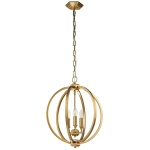 Średnia lampa wisząca Corinne – 3 źródła światła – Oksydowany mosiądz FE-CORINNE-3P-M-BB Elstead Lighting