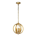 Mała lampa wisząca Corinne – 3 źródła światła – Oksydowany mosiądz FE-CORINNE-3P-S-BB Elstead Lighting