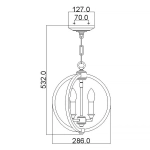 Mała lampa wisząca Corinne – 3 źródła światła FE-CORINNE-3P-S Elstead Lighting