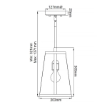 Mała lampa wisząca Harrow – 1 źródło światła FE-HARROW-P-S Elstead Lighting