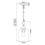 Mała lampa wisząca Hounslow – 1 źródło światła – Szczotkowana stal FE-HOUNSLOW-P-BS Elstead Lighting