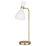 Lampa stołowa Joan – 1 źródło światła – Matowa biel / Oksydowany mosiądz FE-JOAN-TL-MW Elstead Lighting