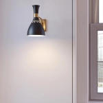 Kinkiet Joan – 1 źródło światła – Czarny / Oksydowany mosiądz FE-JOAN1-MB Elstead Lighting