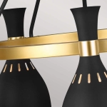 Żyrandol Joan – 5 źródeł światła – Czarny / Oksydowany mosiądz FE-JOAN5-MB Elstead Lighting