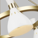 Żyrandol Joan – 5 źródeł światła – Matowa biel / Oksydowany mosiądz FE-JOAN5-MW Elstead Lighting