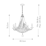 Żyrandol Nori – 6 źródeł światła FE-NORI6-DWZ Elstead Lighting