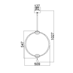 Lampa wisząca Oberlin – Wbudowany moduł LED FE-OBERLIN-P-M Elstead Lighting