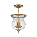 Półplafon Pickering Lane – 3 źródła światła – Naturalny mosiądz FE-PICKERING-LANE-SF-PNBR Elstead Lighting