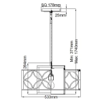 Lampa wisząca Remy – 1 źródło światła FE-REMY-P-B Elstead Lighting