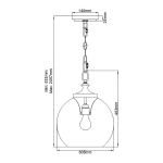 Mała lampa wisząca Tabby - 1 źródło światła FE-TABBY-P-M Elstead Lighting