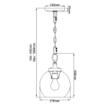 Mała lampa wisząca Tabby - 1 źródło światła FE-TABBY-P-S Elstead Lighting