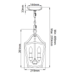 Lampa wisząca Yarmouth – 3 źródła światła FE-YARMOUTH-3P Elstead Lighting