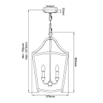 Lampa wisząca Yarmouth – 4 źródła światła FE-YARMOUTH-4P Elstead Lighting